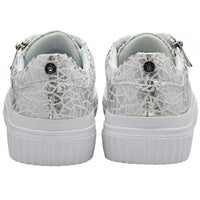 Lotus women's silver lace-up trainer
