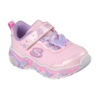 Skechers kids' pink lace-up trainer