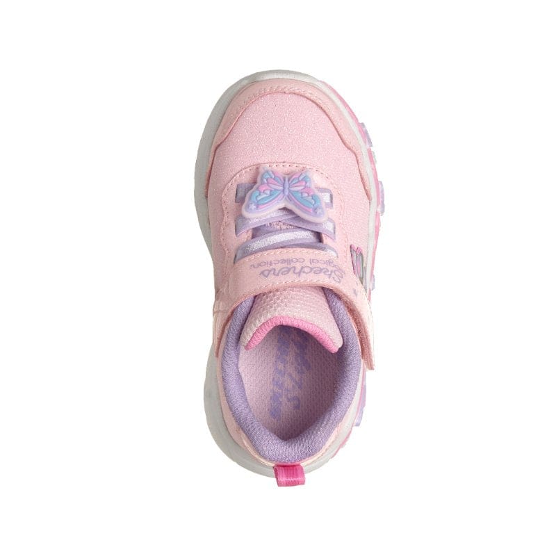 Skechers kids' pink lace-up trainer