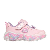 Skechers kids' pink lace-up trainer