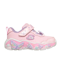 Skechers kids' pink lace-up trainer