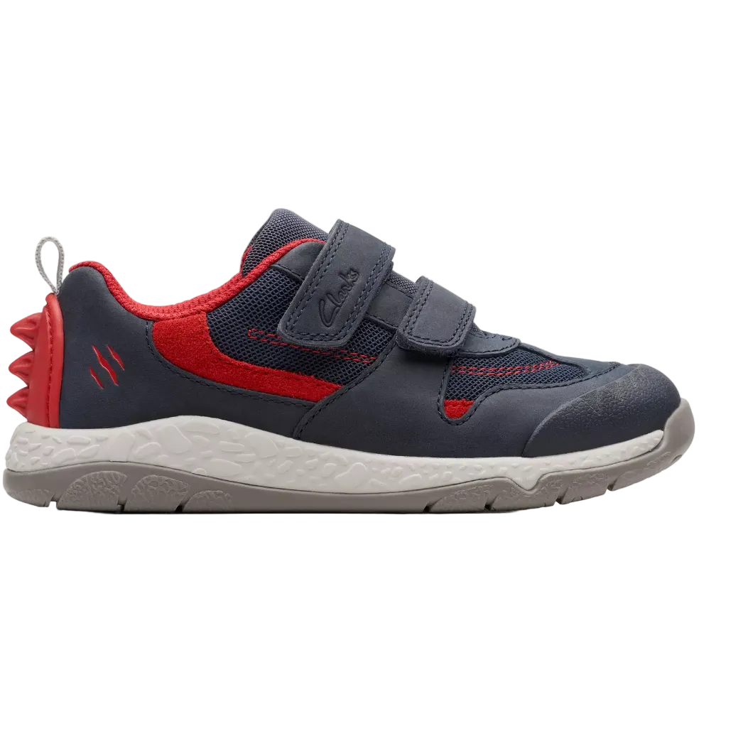 Clarks Steggy Tail boys' navy shoe
