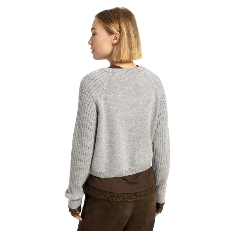Yaya Womens Jumper 01-000641-609 Medium Grey Melange