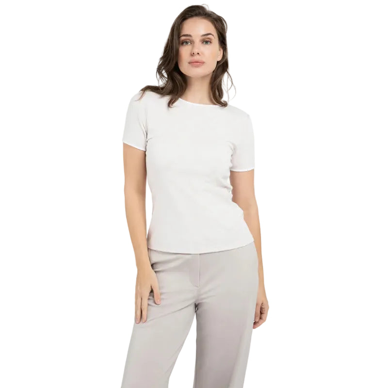 YAYA Womens T-Shirt 01-719084 Gray Lilac