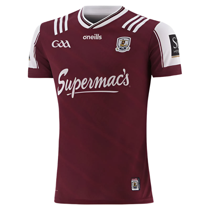 O’Neills Adults Galway GAA Home Jersey 25 Player Fit Maroon/White