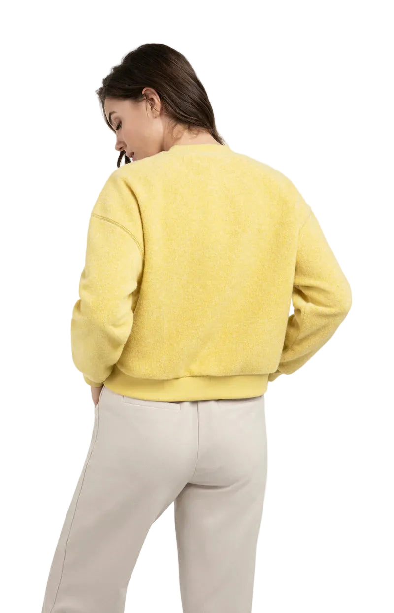 YAYA Womens Sweater 01-109104-601 Dried Moss Green Melange