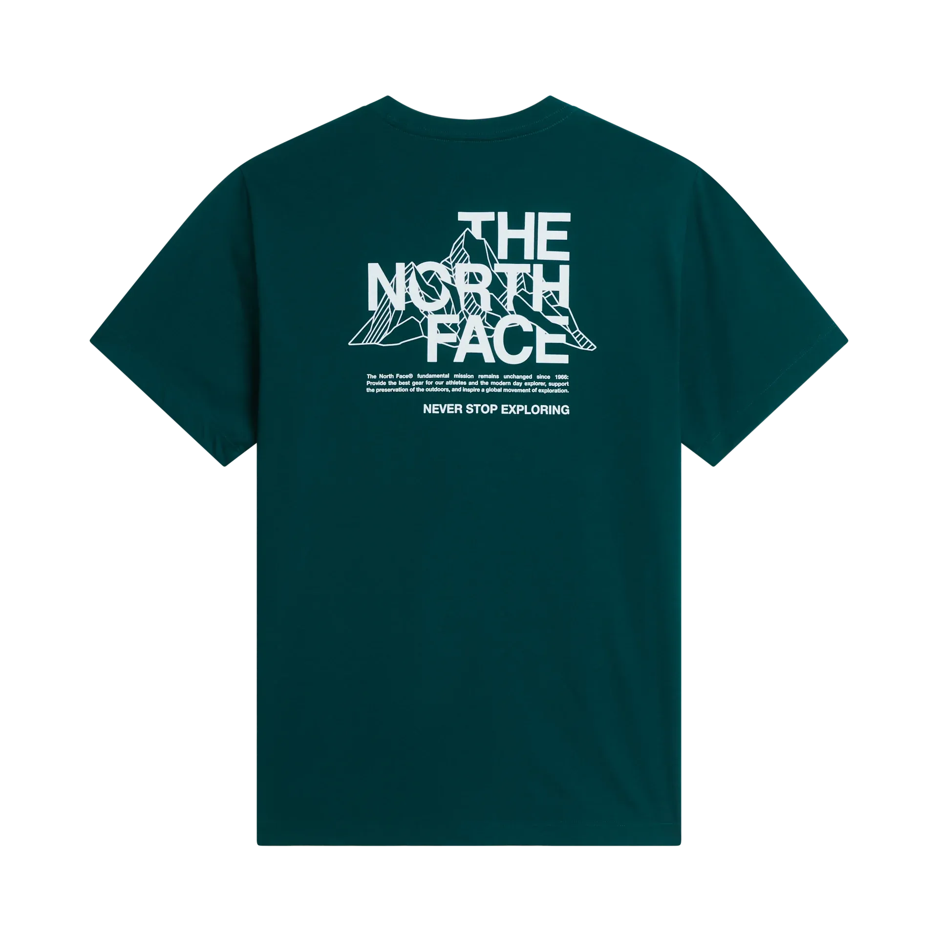The North Face Mens T-Shirt Mountain Sketch Regular Pacific Teal