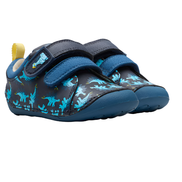 Clarks Boys Pre Walker Tiny Stomp T Navy Print