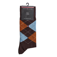 Tommy Hilfiger men's brown and chocolate cotton socks