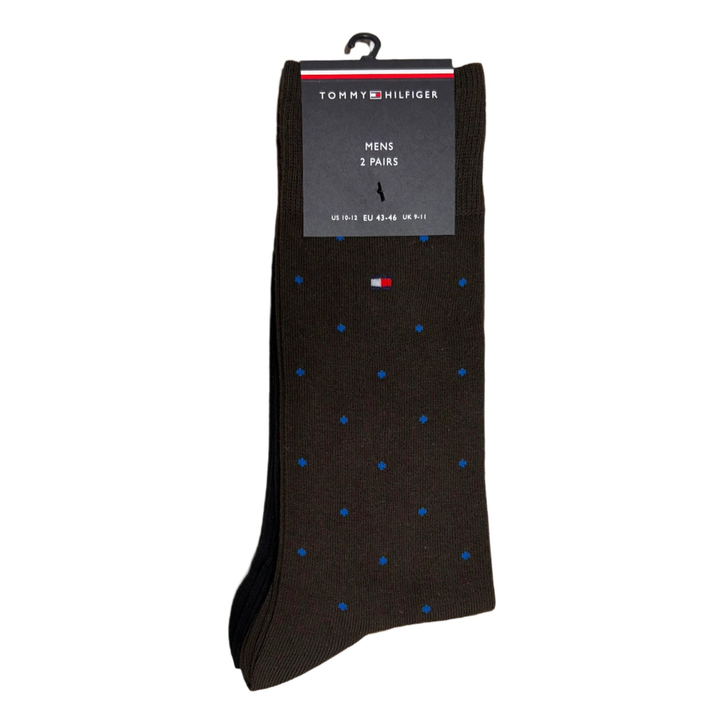 Tommy Hilfiger Mens 2 Pairs Socks Coffee Brown