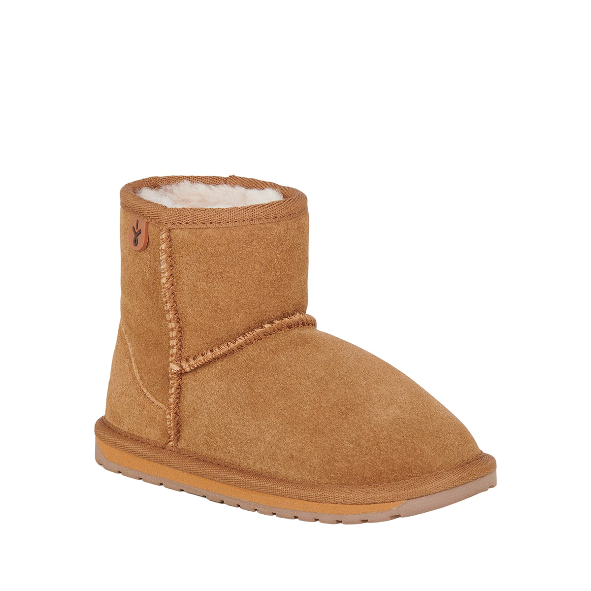 EMU Wallaby Mini girls' chestnut suede boots with merino wool lining