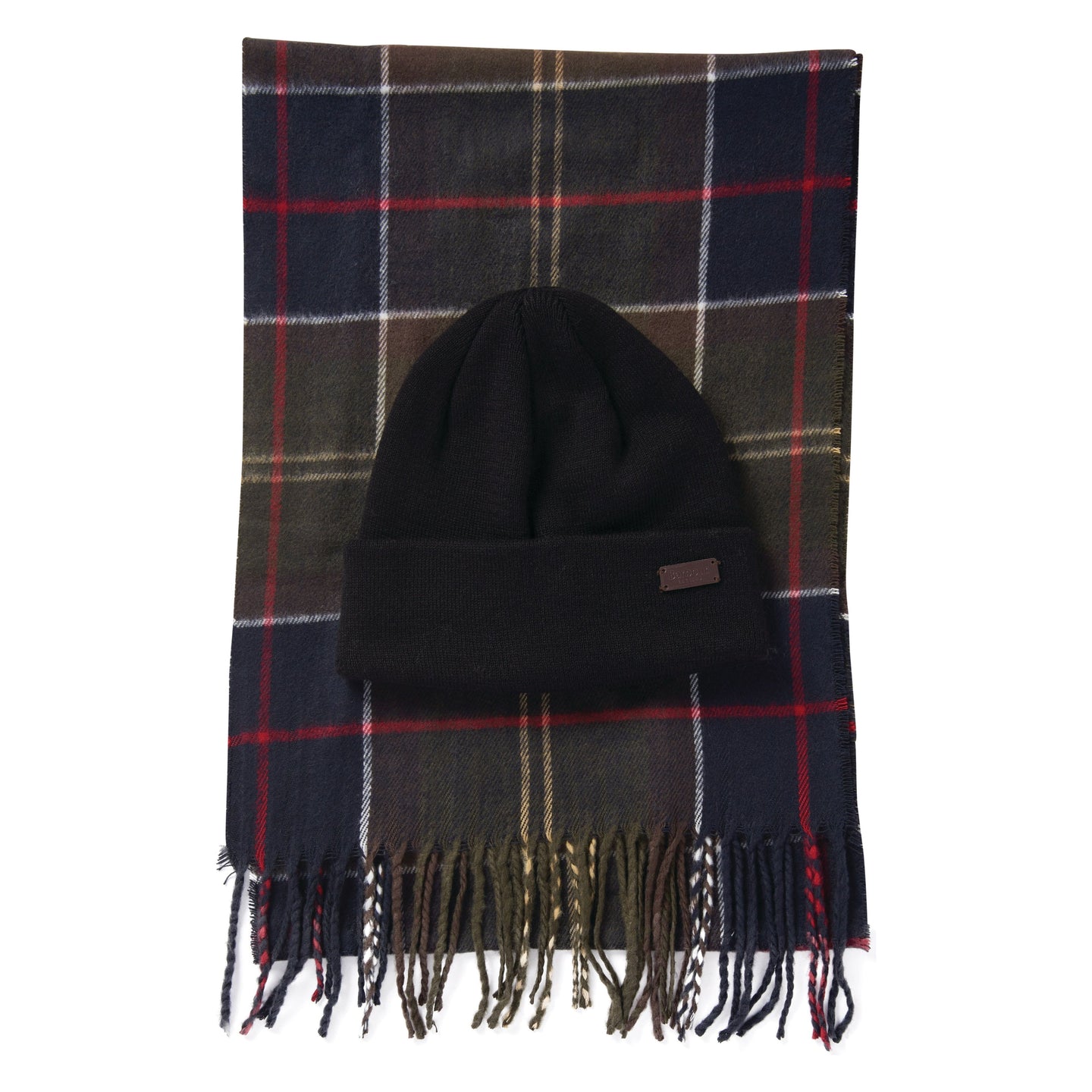 Barbour Mens Beanie & Scarf Swinston Galingale Set Classic