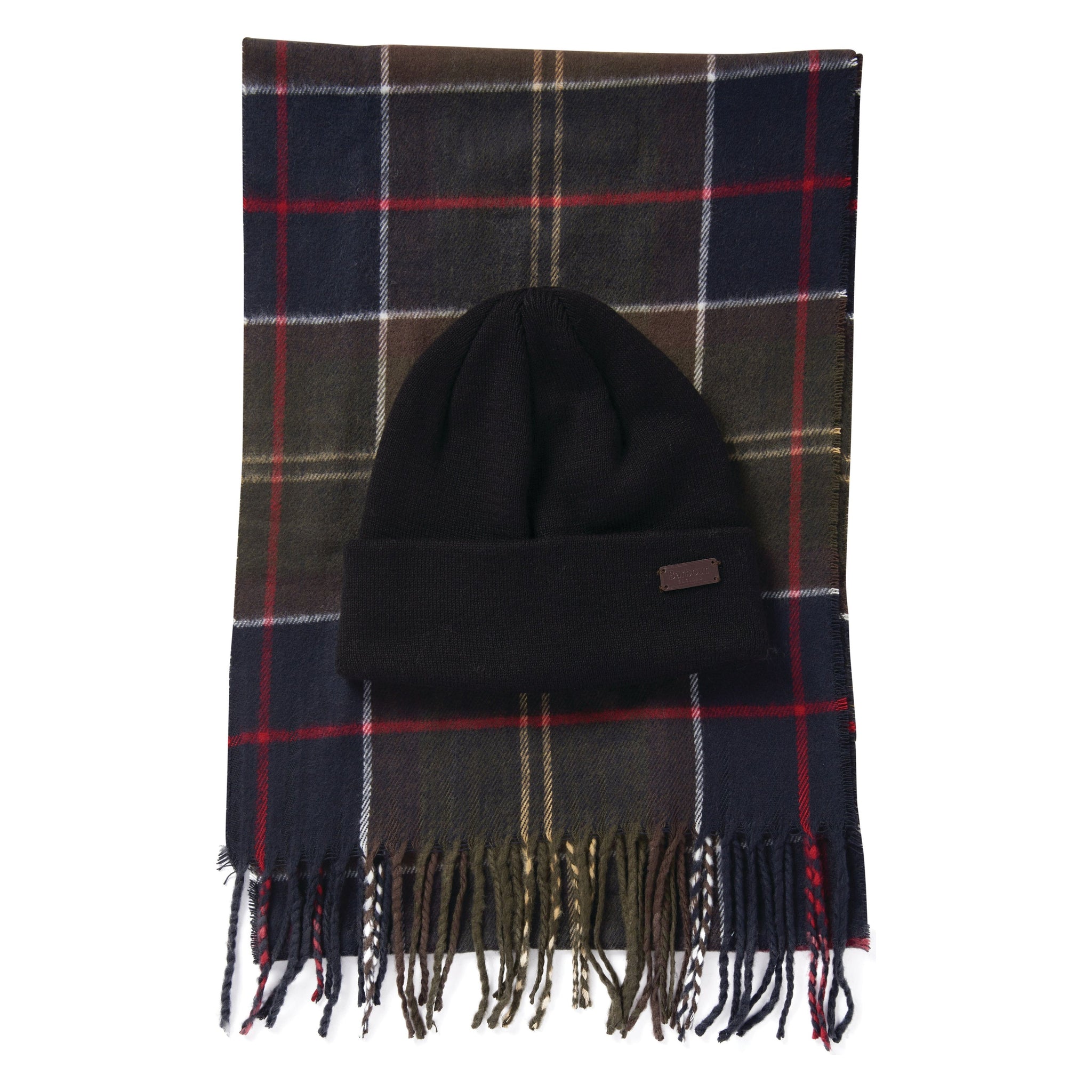 Barbour Mens Beanie & Scarf Swinston Galingale Set Classic