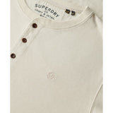 Superdry men's beige and stone cotton top