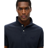 Superdry men's navy cotton polo shirt