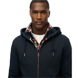 Superdry Mens Hoodie Essential Logo Zip HB Eclipse Navy