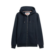Superdry Mens Hoodie Essential Logo Zip HB Eclipse Navy