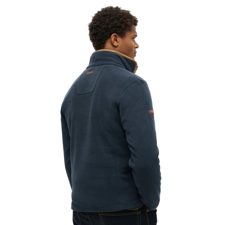 Superdry Mens Fleece Estate Half Zip Eclipse Navy