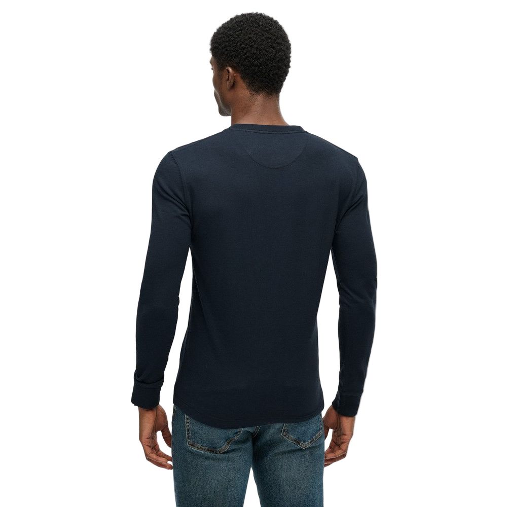 Superdry Mens Top Classic Essential Grandad Eclipse Navy