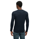 Superdry Mens Top Classic Essential Grandad Eclipse Navy
