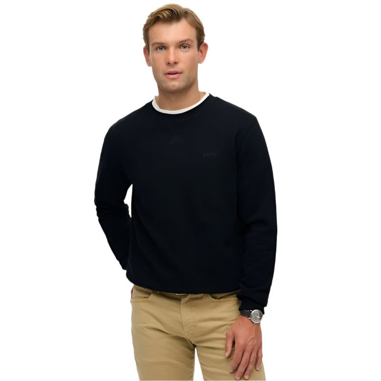 Superdry men's black cotton sweatshirt