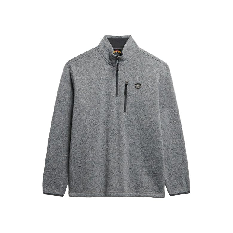 Superdry men's grey half-zip fleece