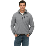 Superdry men's grey fleece quarter-zip top