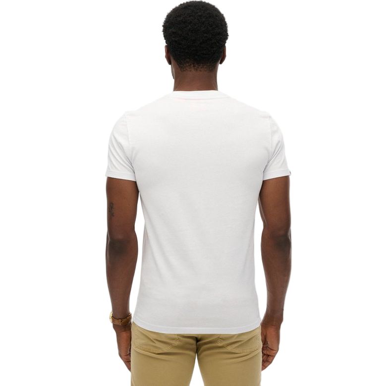 Superdry Mens T-Shirt Essential Logo Embroidered Optic