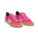 Veja women's pink leather lace-up trainer