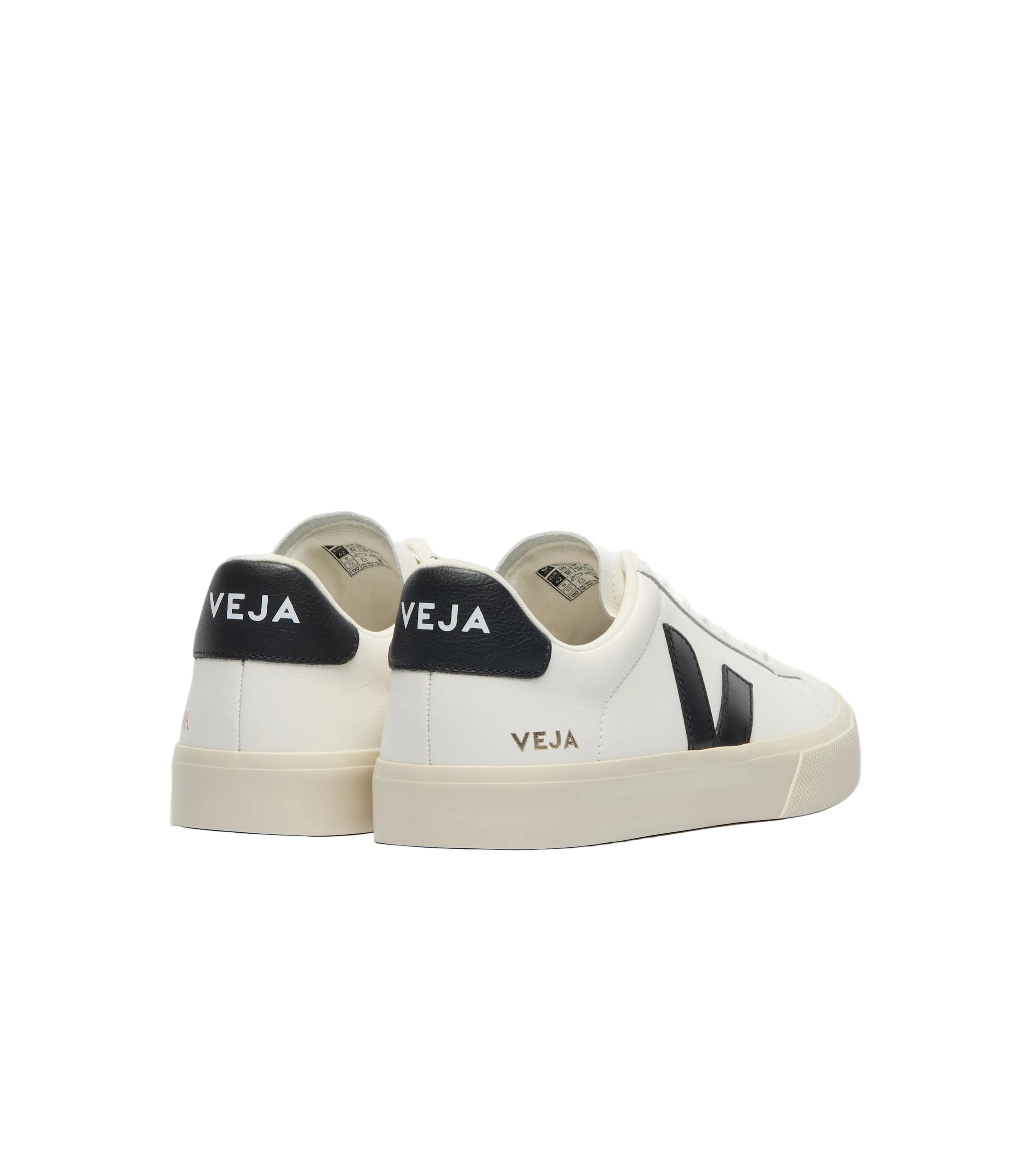 Veja women's black and white leather trainer