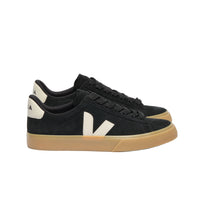 Veja men's black leather lace-up trainer