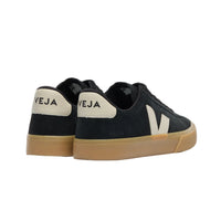 Veja men's black leather lace-up trainer