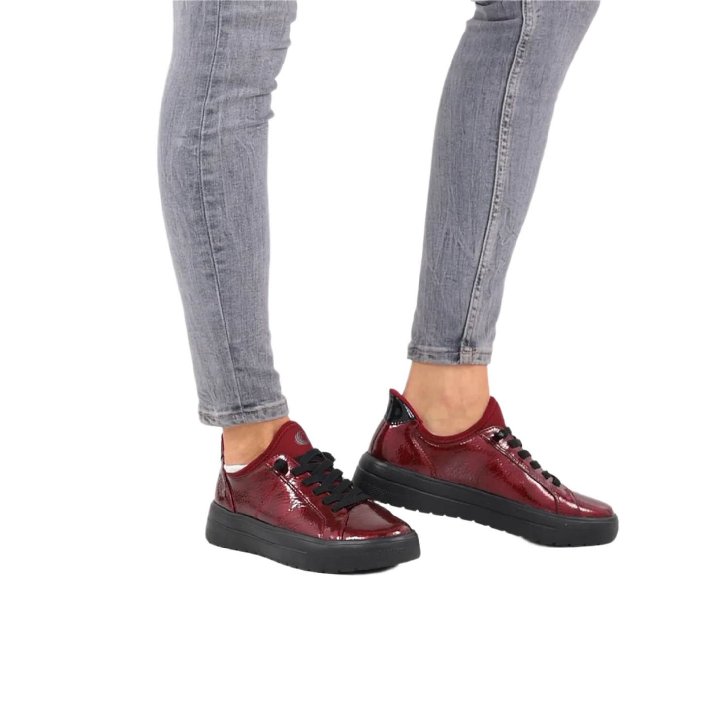 Jana Womens Trainer 8-23764-45 Vino Patent