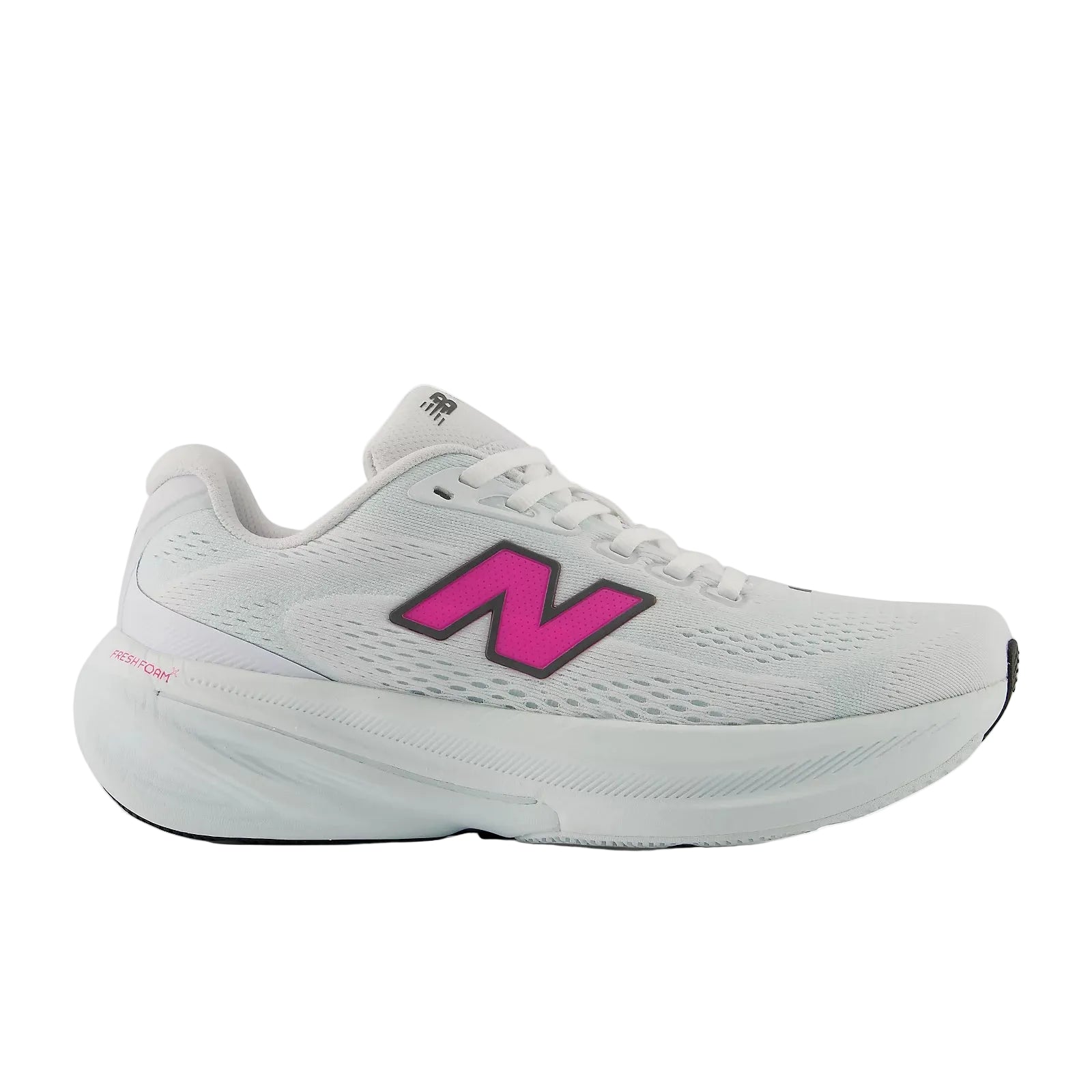 New Balance women's white and pink trainer