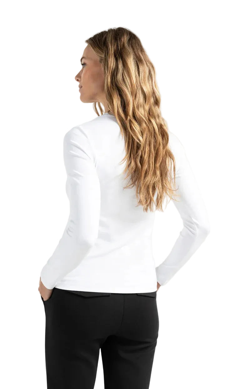 Yaya Womens Heavyweight long sleeve T-shirt Pure White