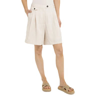 Yaya Womens Woven Bermuda Shorts Creme White