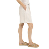 Yaya Womens Woven Bermuda Shorts Creme White