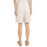 Yaya Womens Woven Bermuda Shorts Creme White