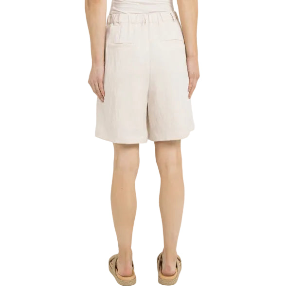 Yaya Womens Woven Bermuda Shorts Creme White