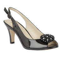 Lotus Elodie women's black patent shoe