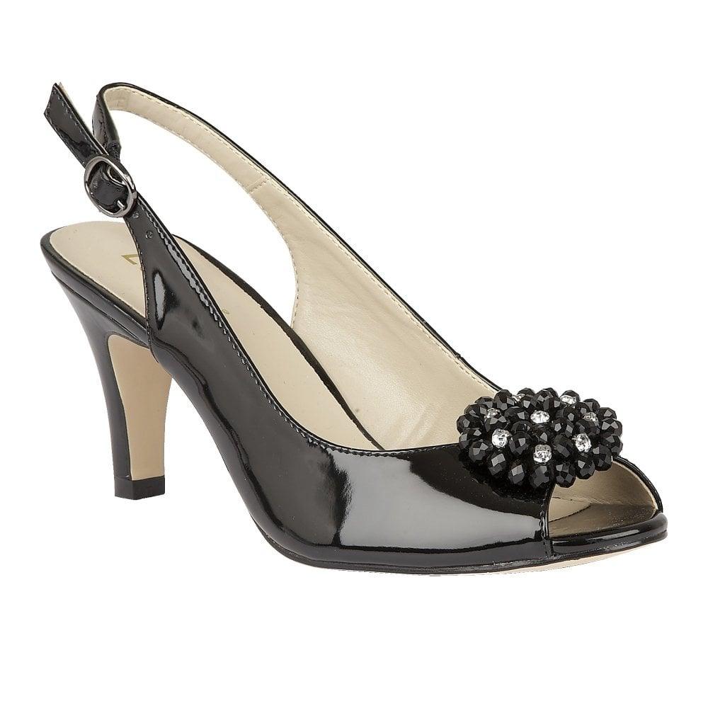 Lotus Elodie women's black patent shoe