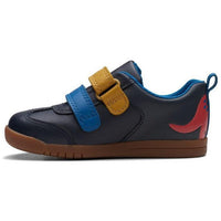 Clarks Boys Shoe Den Play T Navy Leather - Donaghys