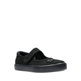Clarks Girls Plimsole Hopper Go Black Fabric - Donaghys