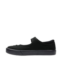Clarks Girls Plimsole Hopper Go Black Fabric - Donaghys