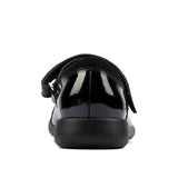 Clarks Girls School Shoe Etch Beam K Black Patent - Donaghys