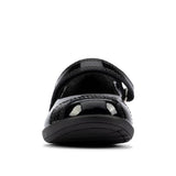 Clarks Girls School Shoe Etch Beam T Black Patent - Donaghys