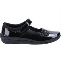 Hush Puppies Girls School Shoe Jessica Snr Black Patent - Donaghys