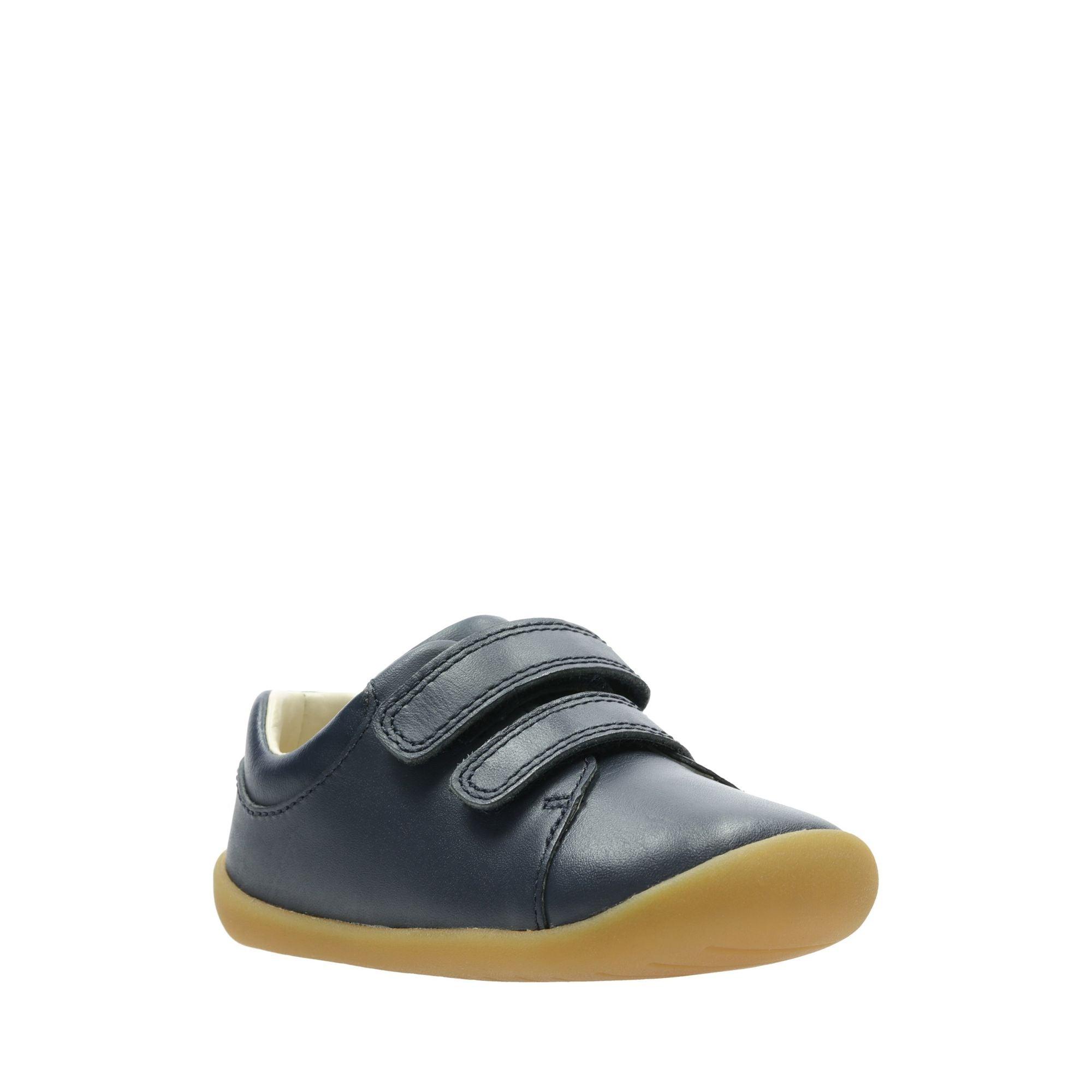 Clarks Boys Shoe Roamer Craft T Navy Leather - Donaghys