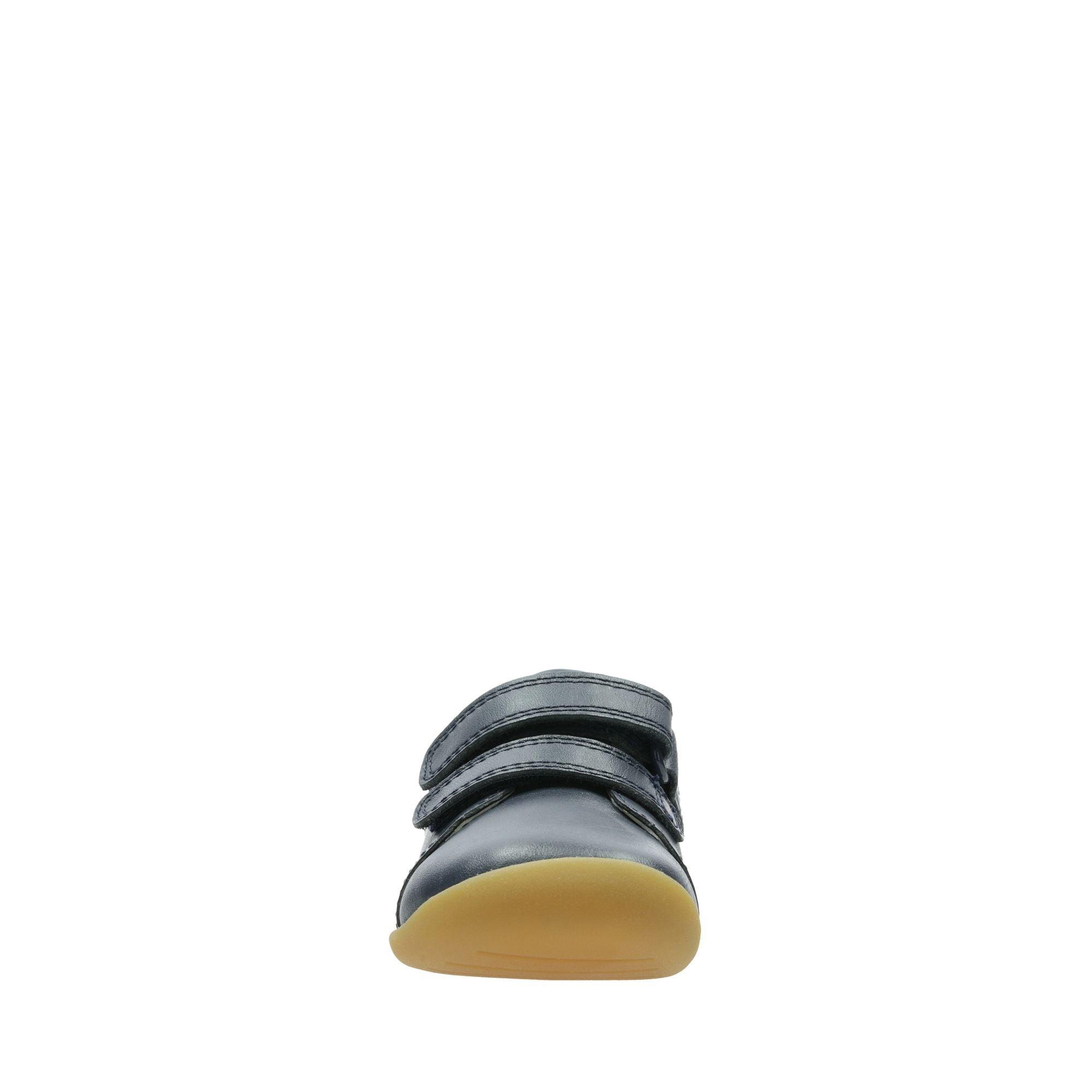 Clarks Boys Shoe Roamer Craft T Navy Leather - Donaghys
