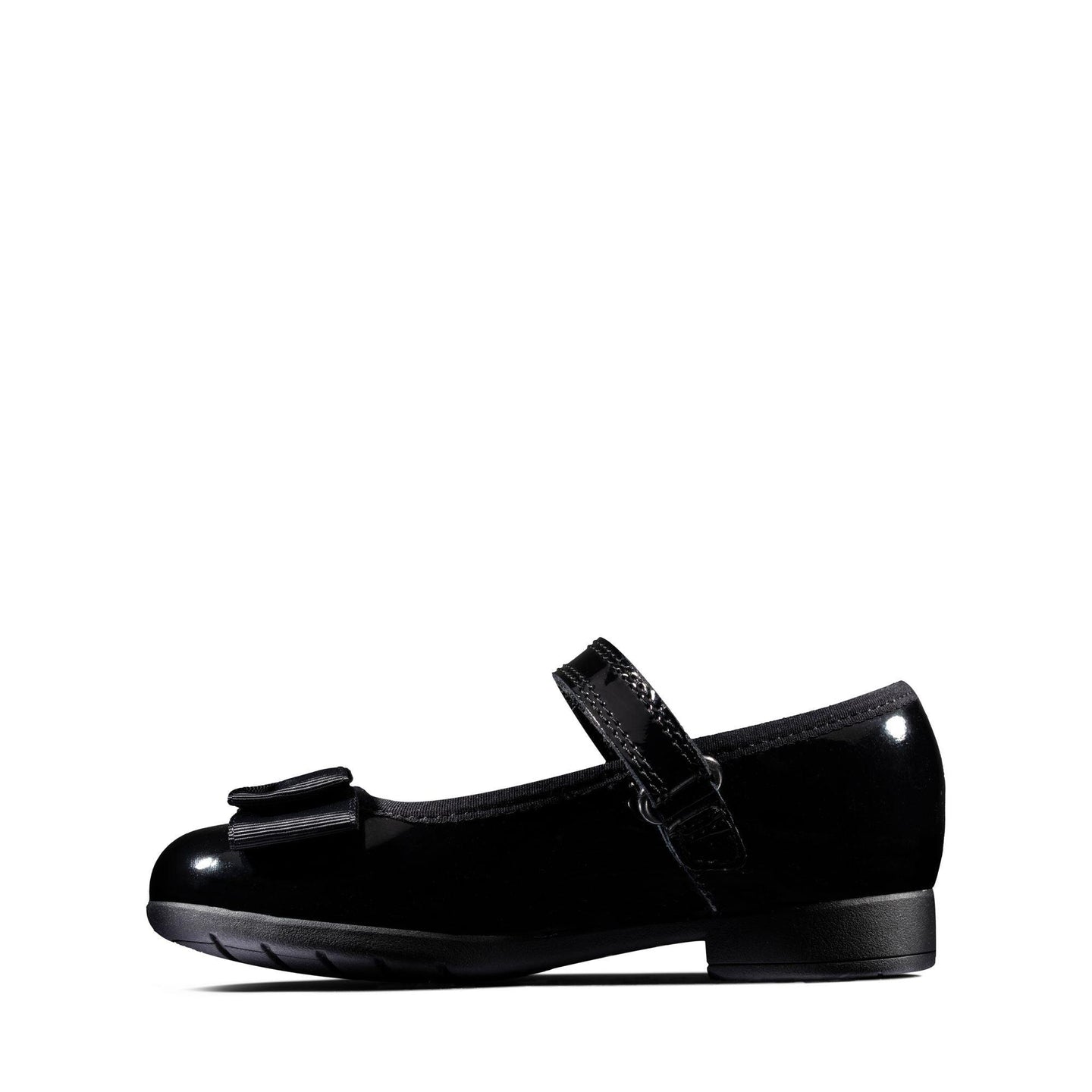 Clarks Girls School Shoe Scala Tap T Black Patent - Donaghys